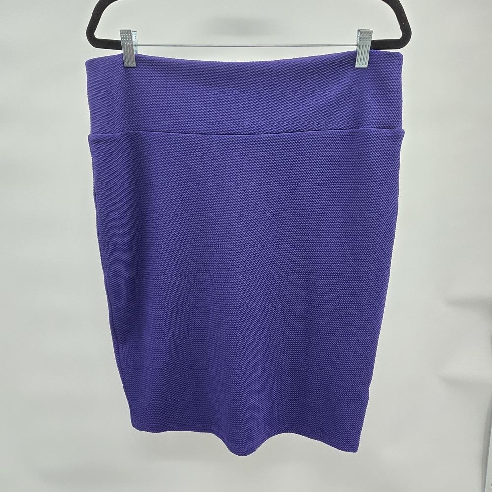 LuLaRoe Cassie Skirt Women's Size XL Purple Textured